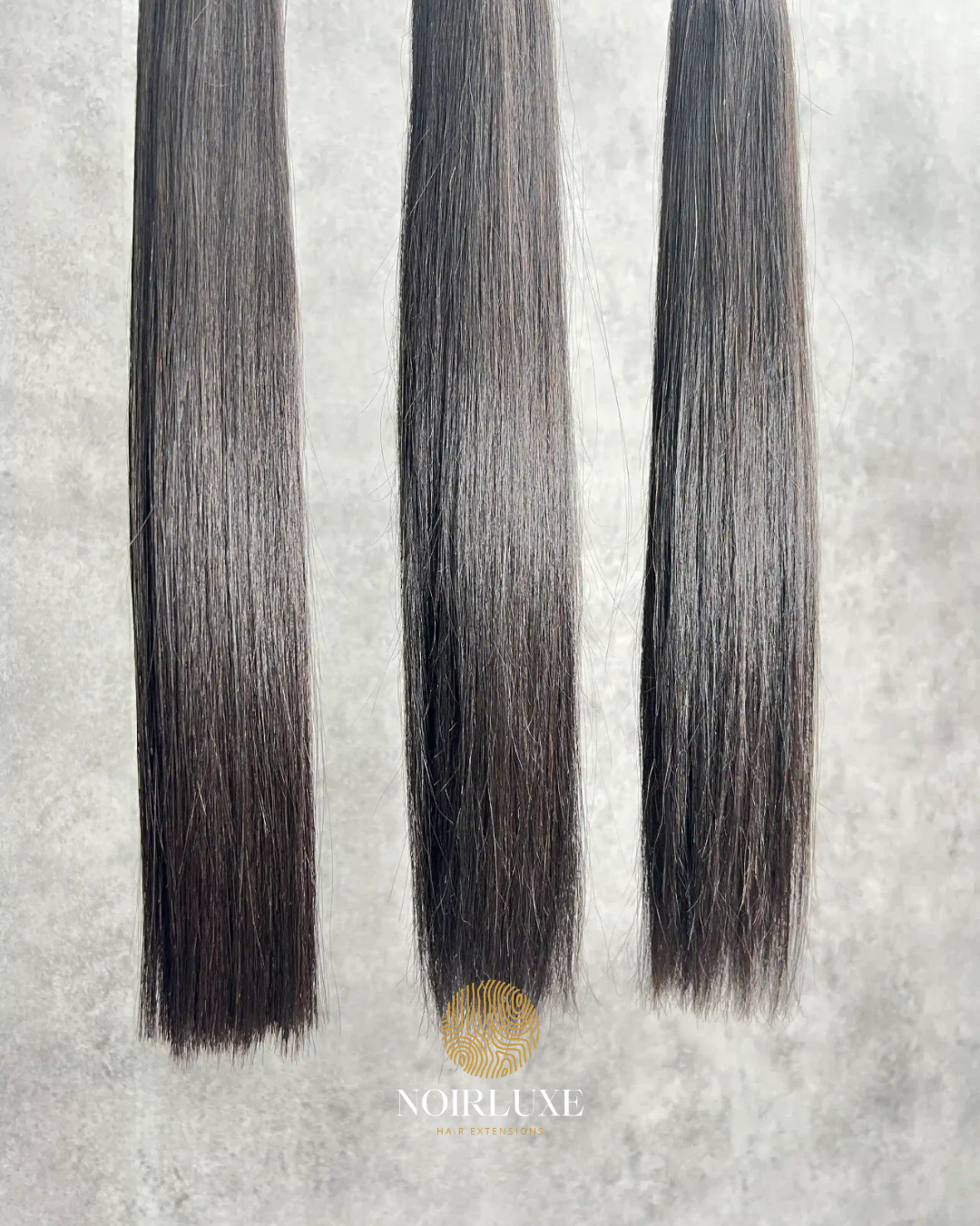 NoirLuxe virgin straight human hair bundle in natural black